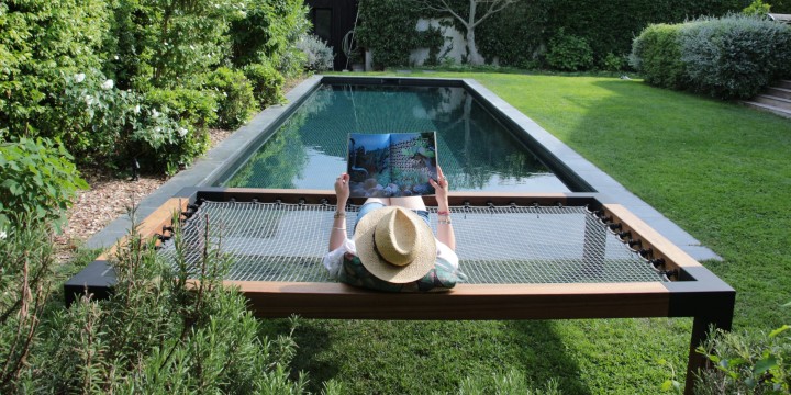 sunbed double LOTNETS devant piscine