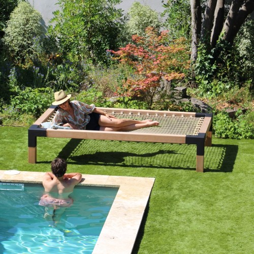 Sunbed double LOFTNETS en Sipo maille beige