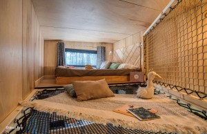 Tiny House Lacanau – Lit Mezzanine en Filet