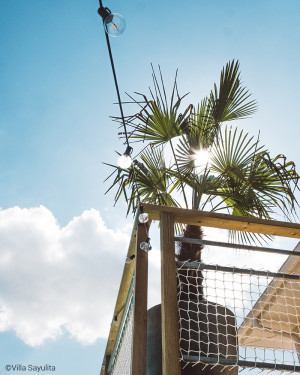  Garde-corps en filet pour terrasse en bois