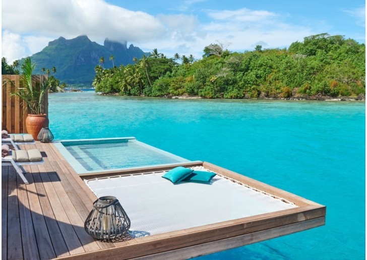 filet de catamaran LOFTNETS pour terrasses sur pilotis au-dessus du lagon à Bora Bora