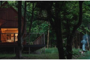 rambarde extérieure en filet LOFTNETS - Gîte en forêt