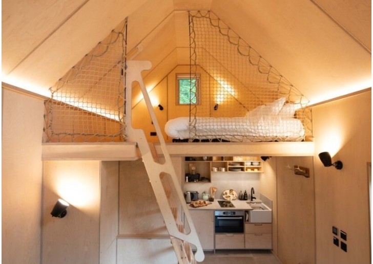 Cloisons intérieures en filet LOFTNETS - Gîte en forêt