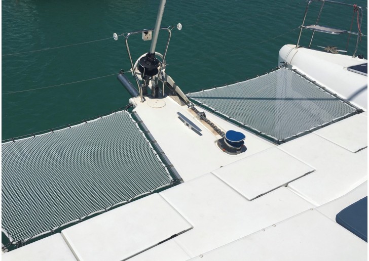 Set de 2 trampolines LOFTNETS en filet 15mm pour catamaran Lagoon 420