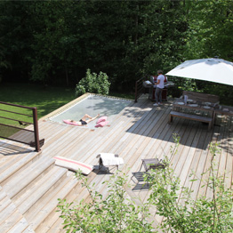 Filet de catamaran pour terrasse en bois