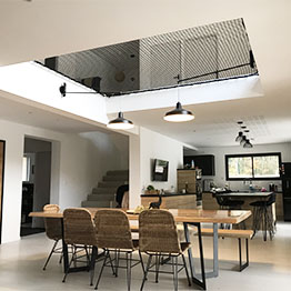 Modern home with living area loft net