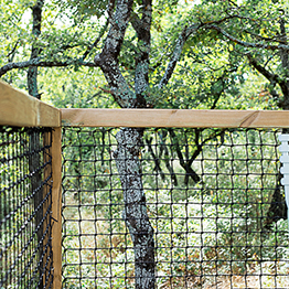 Guardrail net for wooden terrace
