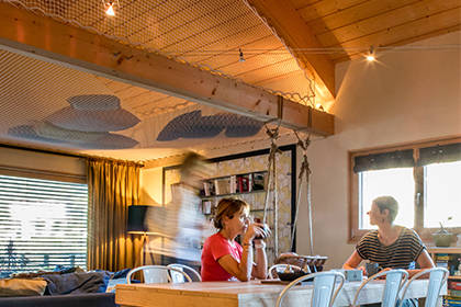 Large catamaran net in holiday home