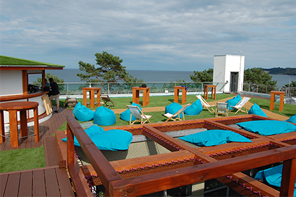 Filet de catamaran sur toit terrasse