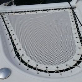 Technical canvas trampoline for Privilege multihull